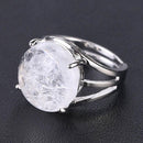 Buddha Ring with Cabochon Stone (Steel)