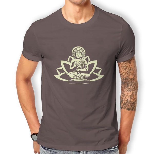 Buddha T Shirt with Lotus Flower