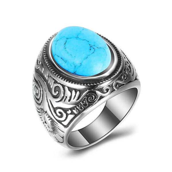Men-s-Genuine-Turquoise-Ring