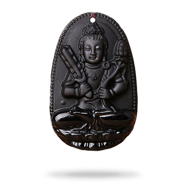 Obsidian-Buddha-Pendant