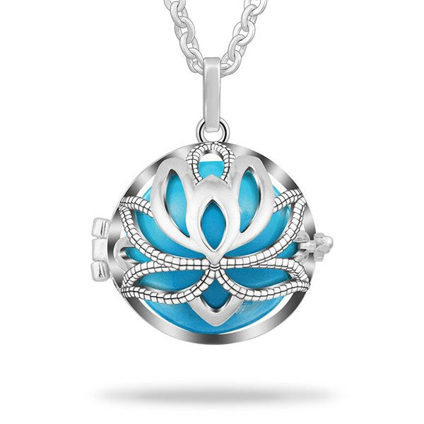 Silver-Lotus-Flower-Pendant