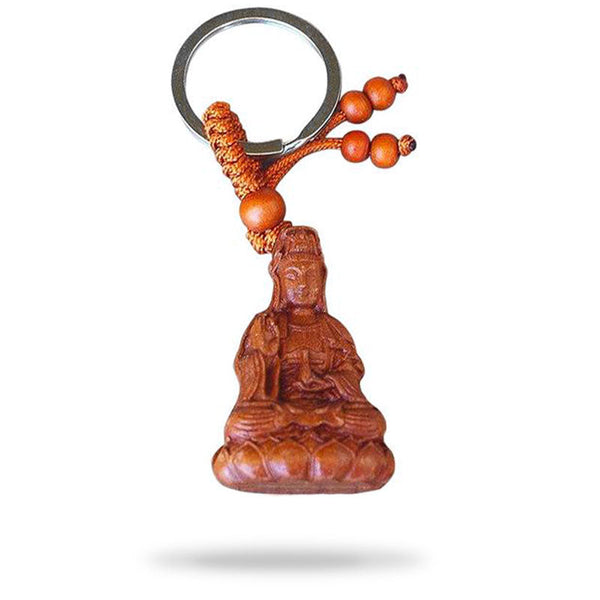 Wooden-Buddha-Keychain