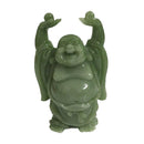 Laughing Buddha Statuette in Green Jade
