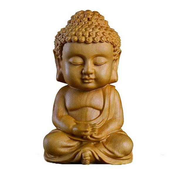 Decorative Wooden Buddha Statuette