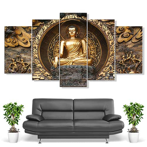 5-Pieces-Buddha-Painting