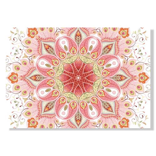 Welcome Mandala Rug Pink Mandala Rug | The Buddha Temple