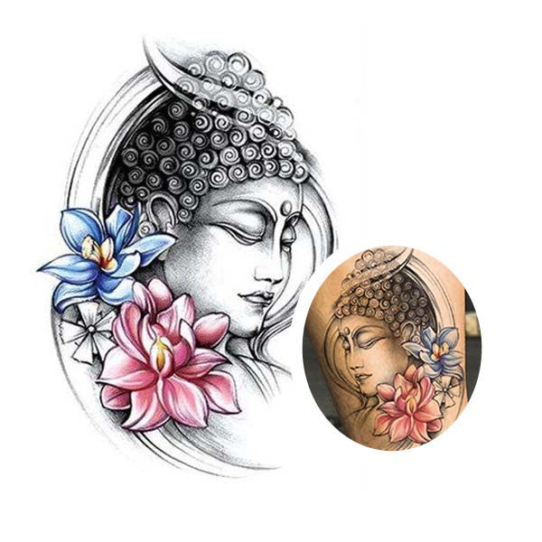 Buddha-with-Lotus-Flower-Tattoo